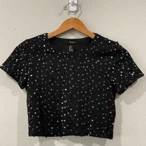 Forever 21 sequin crop top